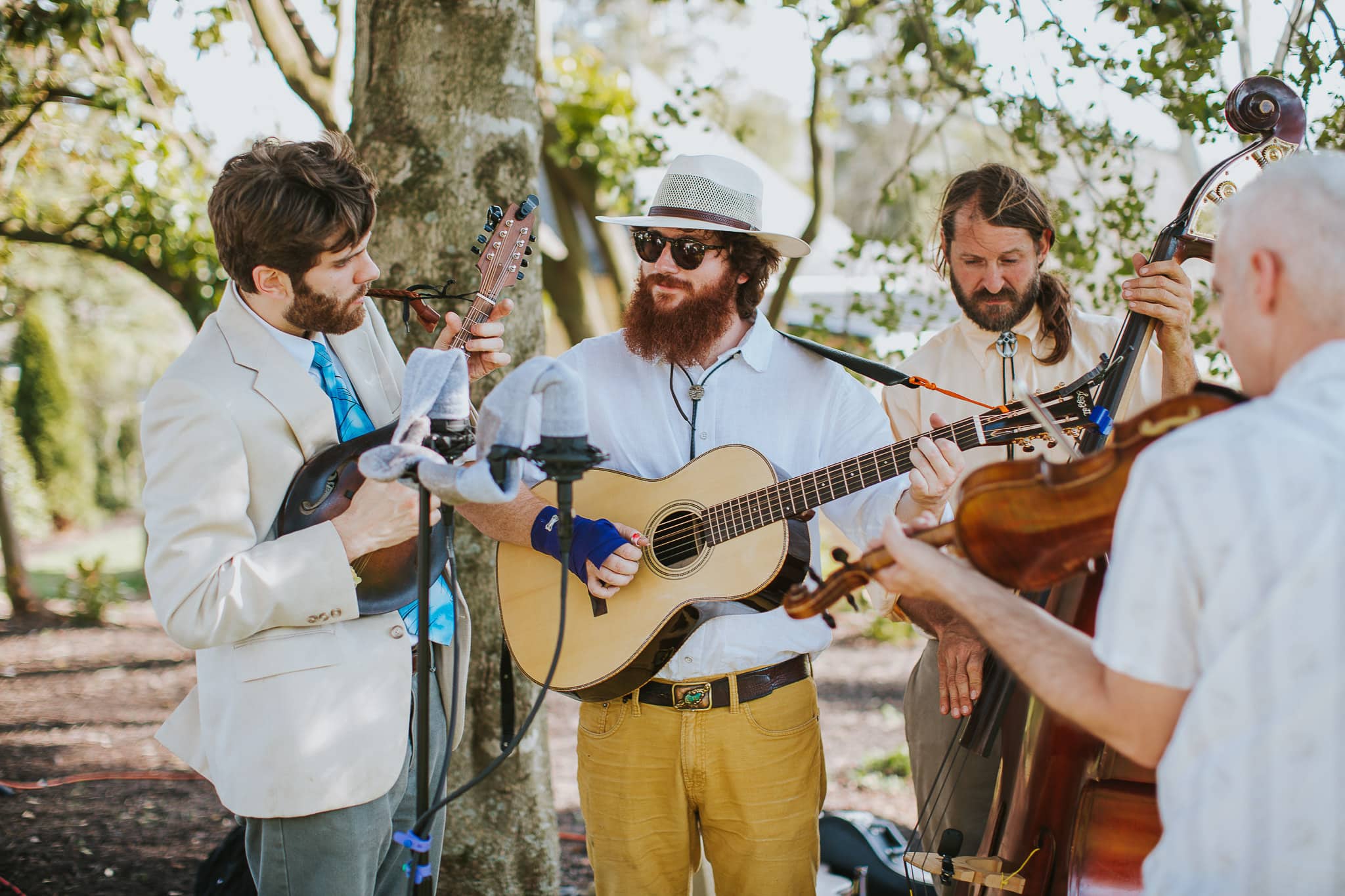 We hired a blue grass 4-piece string band who will play during the ceremony