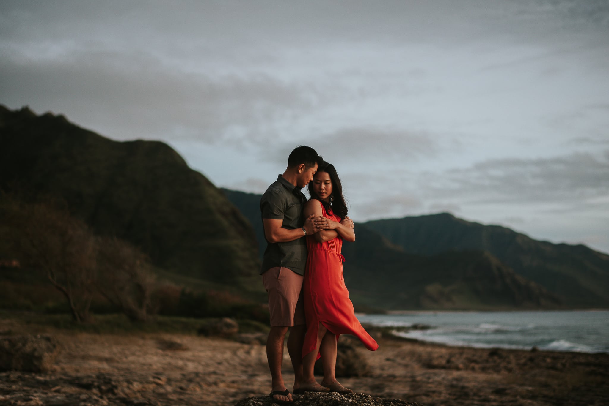 Kaʻena Point engagement photos